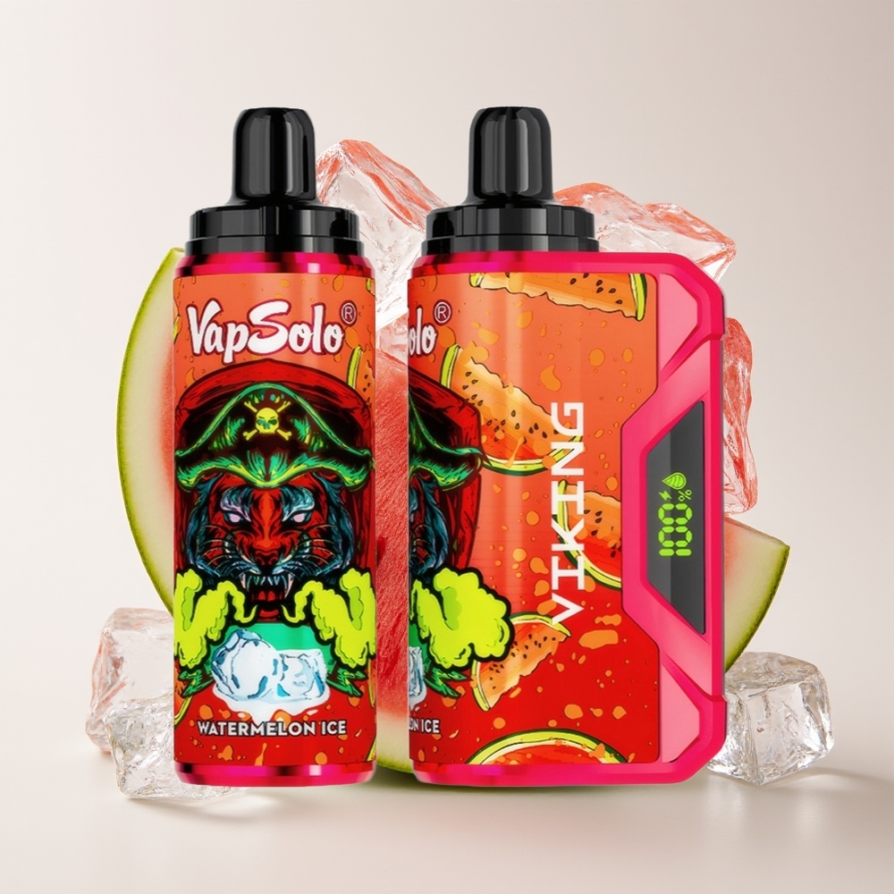 VapSolo VIKING 12000 Puff Tembikai Ais dengan Paparan LED & USB-C