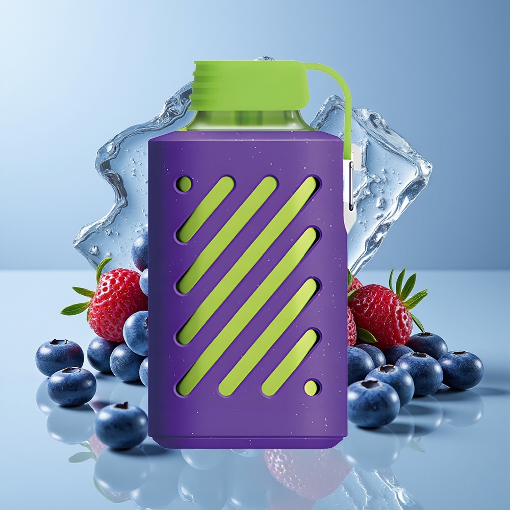 VOZOL GEAR 10000 Hisap Bluberi Ais dengan 20ml E-Cecair dan 500mAh Bateri