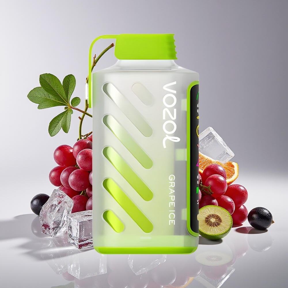 VOZOL Gear Power 20000 Hisap Grape Ais dengan Teknologi S.i.L.C., Dual Mesh Coil, Skrin Penuh, dan 20mL E-Cecair