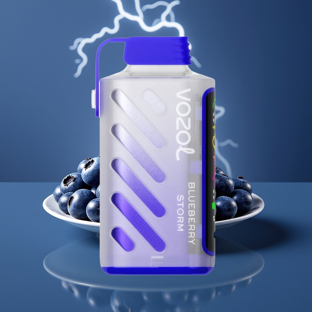 VOZOL Gear Power 20000 Puff Layar Penuh Dual Mesh Coil Ribut Blueberry