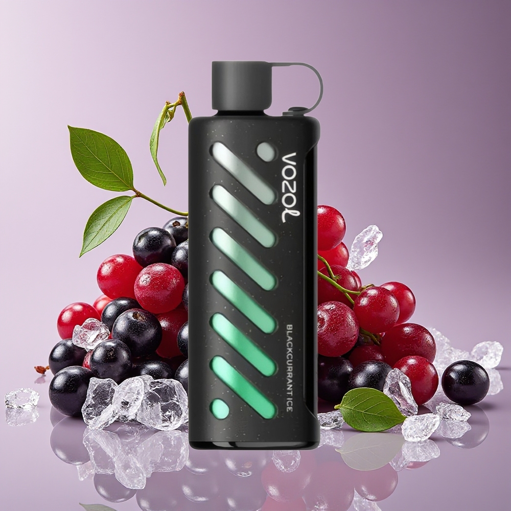 VOZOL Gear Shisha 25000 Hisap Blackcurrant Ais Dual Mesh 1000mAh 5mg/ml S.i.L.C Tech