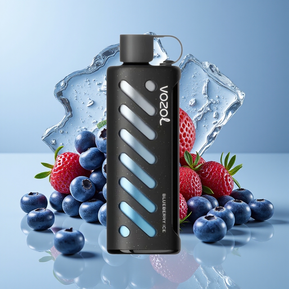 VOZOL Gear Shisha 25000 Hisap Blueberry Ais Dual Mesh 1000mAh 5mg/ml S.i.L.C Tech