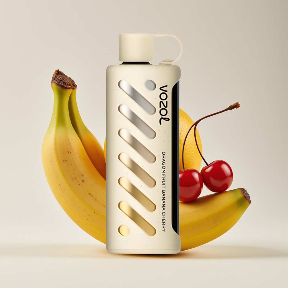 VOZOL Gear Shisha 25000 Hisap Naga Buah Pisang Ceri Dual Mesh 1000mAh 5mg/ml
