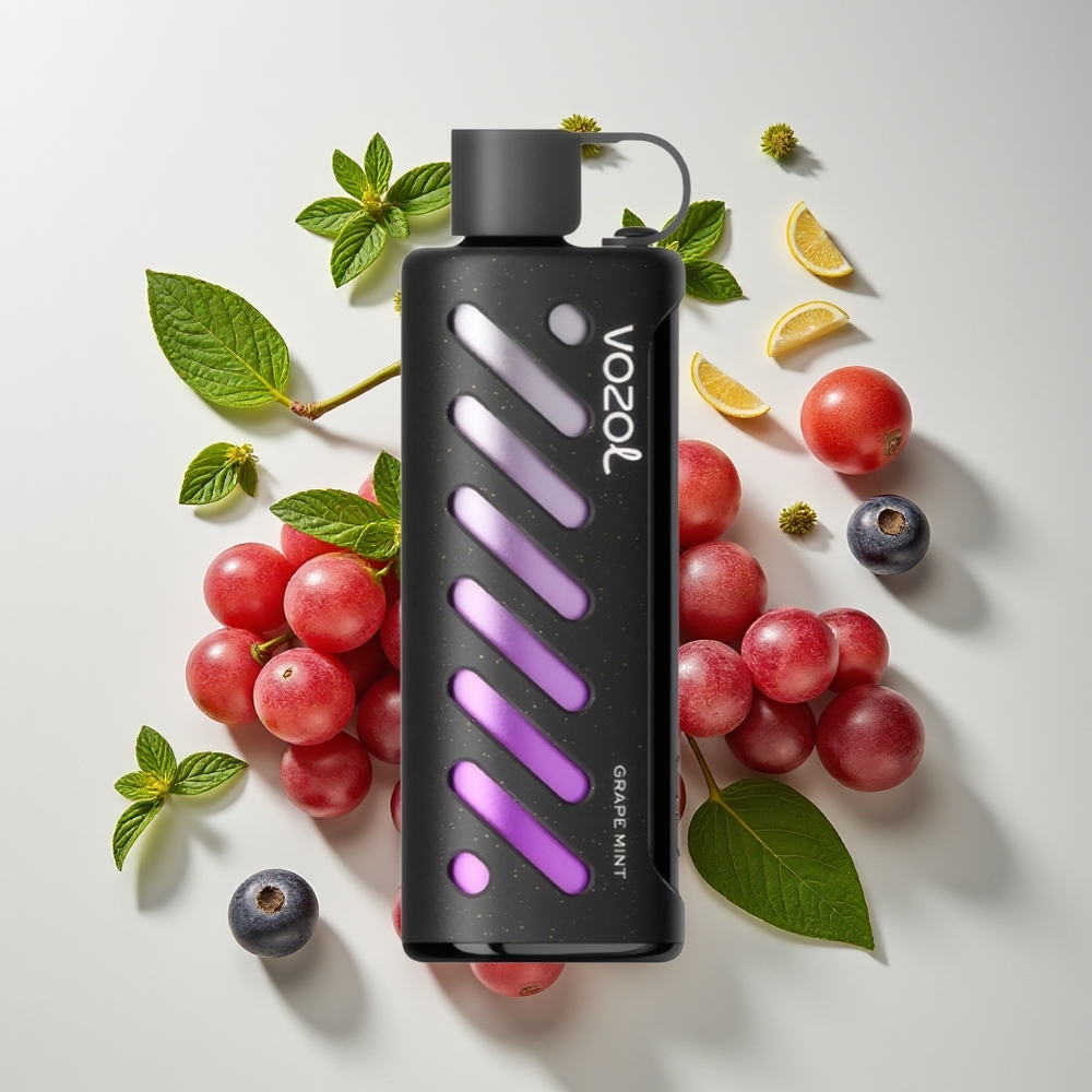 VOZOL Gear Shisha 25000 Hisap Vape Anggur Pudina Dual Mesh 5mg