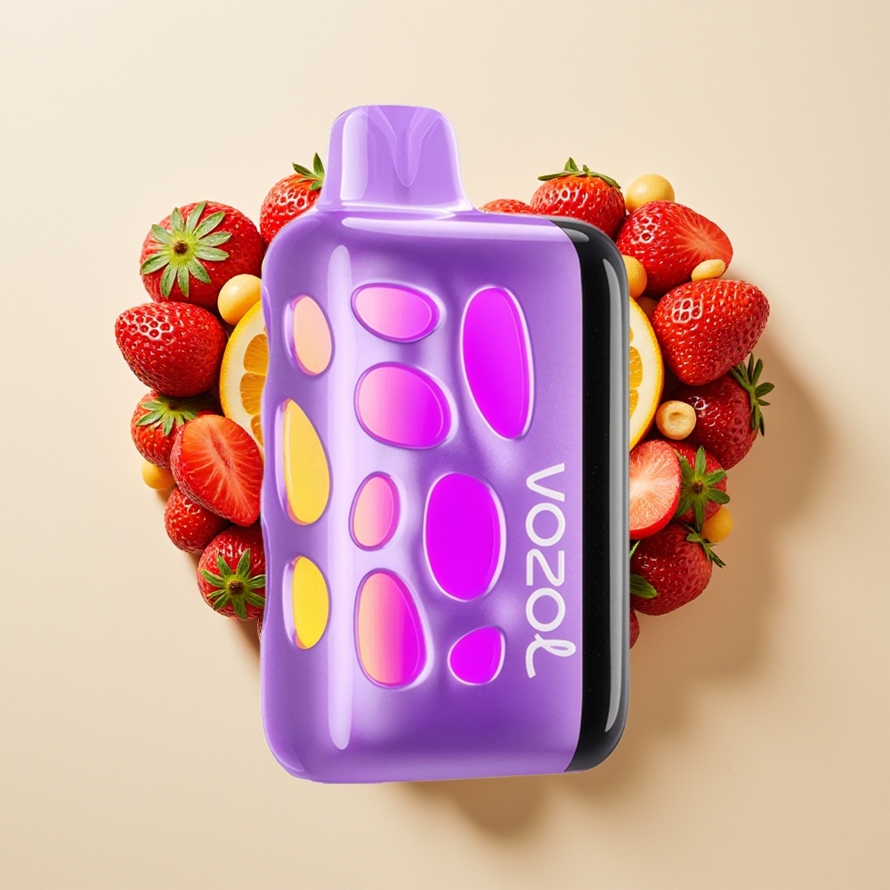 VOZOL RAVE 40000 Cinta 777 Reka Bentuk Bersinar 270 Darjah Mod Parti Selaras Rentak Pengecasan 80% Dalam 20 Minit Animasi Vaping Gerhana 20/50mg/ml Nikotin Kapasiti Bateri 1000mAh