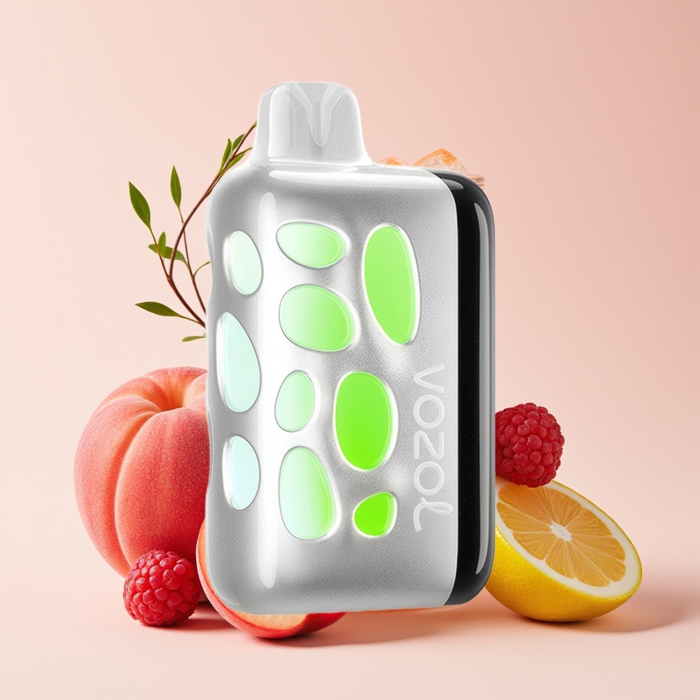 VOZOL RAVE 40000 Picah Raspberi Lemonad Reka Bentuk Bersinar 270 Darjah Mod Parti Selaras Rentak 20/50mg/ml 1000mAh