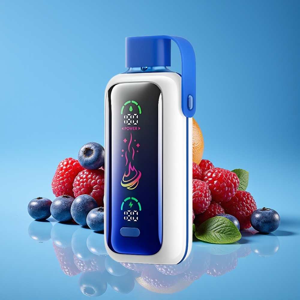 VOZOL Star 20000 Hisap Skrin HD 2.2" Mod Dual Mesh Bateri 650mAh Biru Razz Ais