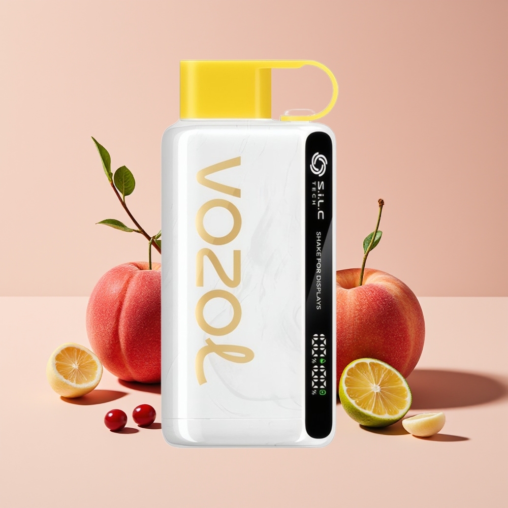 VOZOL STAR 9000/12000 Ceri Pic Limun Vape Pakai Buang dengan Paparan Goncang, Teknologi S.i.L.C, Perlindungan Mulut, Cas 30% Pantas, Bateri 650mAh, Nikotin 0/20/50mg/ml