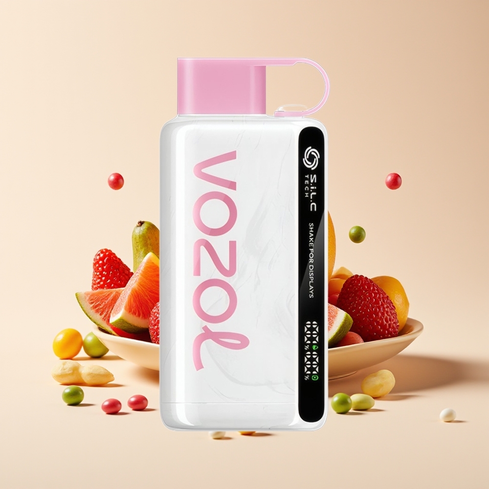 VOZOL STAR 9000/12000 Hisap Krim Gula-Gula dengan Paparan Gegaran, Teknologi S.i.L.C, Perlindungan Mulut, Pengecasan 30% Pantas, Bateri 650mAh, Nikotin 0/20/50mg/ml