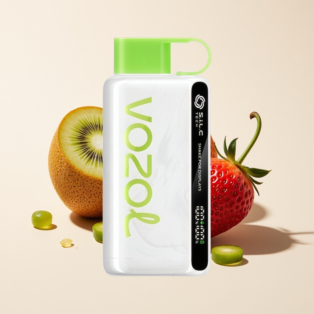 VOZOL STAR 9000/12000 Hisap Vape Strawberry Kiwi Teknologi S.i.L.C Perlindungan Mulut 650mAh