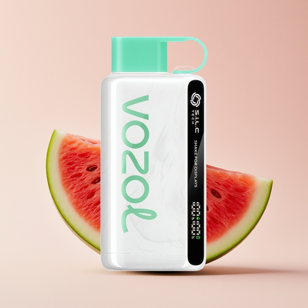 VOZOL STAR 9000/12000 Vape Guna Semula Tembikai Gula-Gula Gelembung dengan Paparan Goncang, Teknologi S.i.L.C, Perlindungan Mulut, Cas 30% Pantas, Bateri 650mAh, Nikotin 0/20/50mg/ml