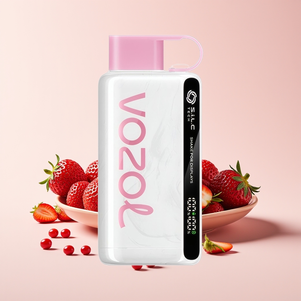VOZOL STAR 9000/12000 Vape Pakai Buang Ais Krim Strawberry Teknologi S.i.L.C Cepat Cas 30% Bateri 650mAh