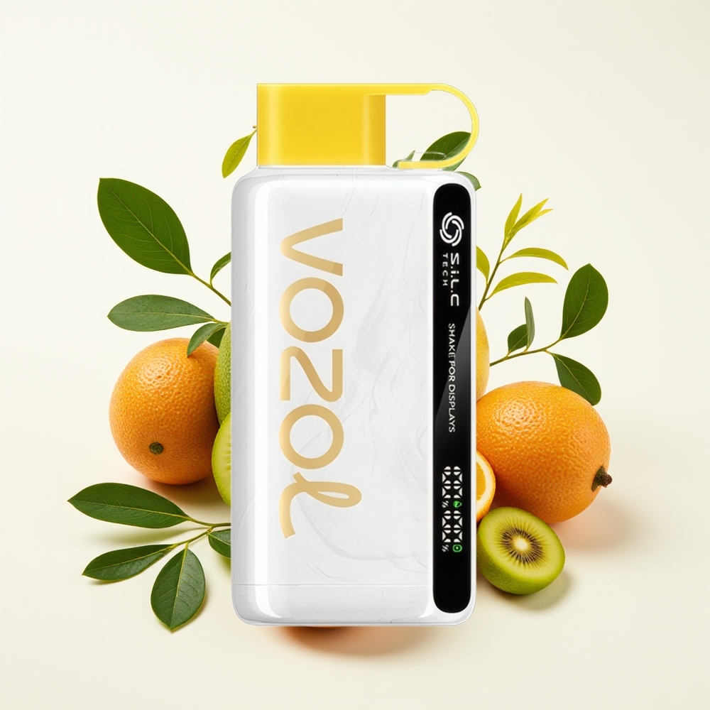 VOZOL STAR 9000/12000 Vape Pakai Buang Kiwi Buah Markisa Jambu dengan Paparan Goncang, Teknologi S.i.L.C, Perlindungan Mulut, 30% Cas Pantas, Bateri 650mAh, Nikotin 0/20/50mg/ml