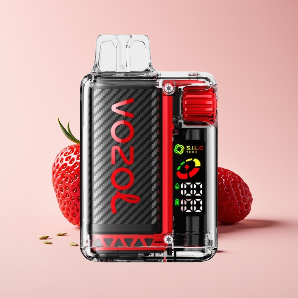 VOZOL Vista 20000 Hisap Vape Boleh Dicas Semula Strawberry Raspberry Cherry OLED MCU S.i.L.C Tech Dual Mesh 650mAh