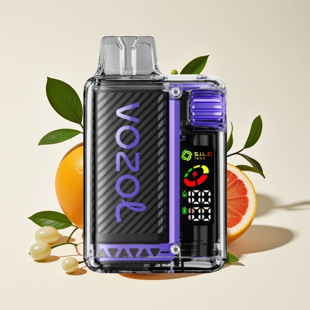 VOZOL Vista 20000 Puff Bateri Boleh Dicas Semula Skrin OLED Kekuatan Nikotin 2% Elderflower Limau Gedang