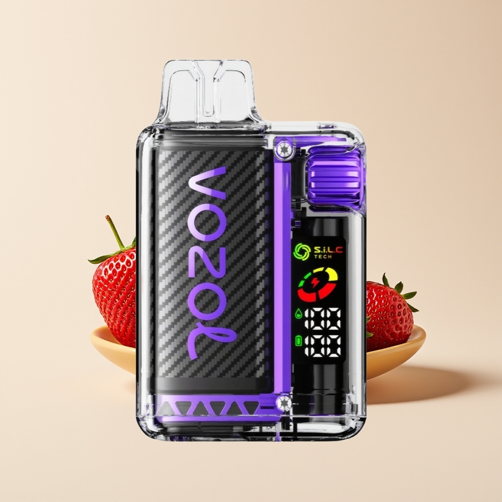 VOZOL Vista 20000 Puff Boleh Dicas Semula Strawberry Mango dengan OLED Skrin dan 6-Aras Pelarasan Watt