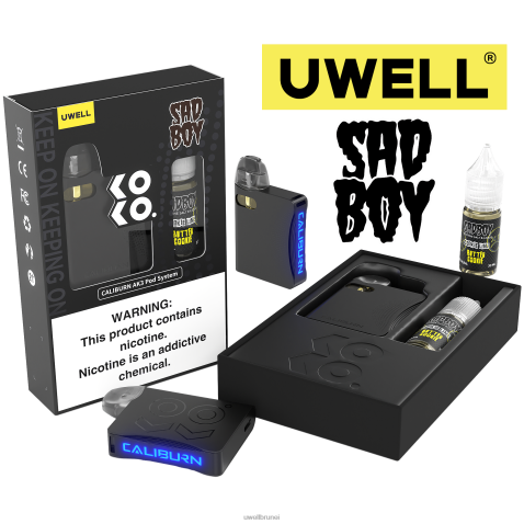 Harga UWELL - UWELL CALIBURN AK3 kit + pod a3s 0.8ohm (x2) + wap ayah 10ml garam 50mg crl: kelabu/flv: pic raspberi biru 4FHXX247