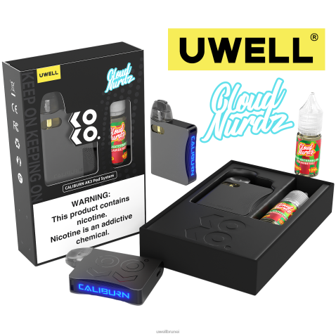 Harga UWELL - UWELL CALIBURN AK3 kit + pod a3s 0.8ohm (x2) + wap ayah 10ml garam 50mg crl: kelabu/flv: pic raspberi biru 4FHXX247