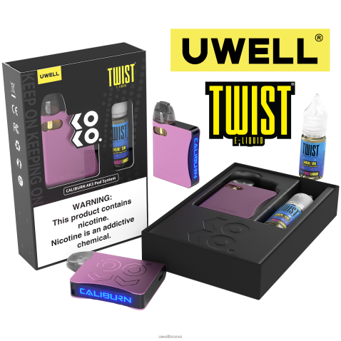 Harga UWELL - UWELL CALIBURN AK3 kit + pod a3s 0.8ohm (x2) + wap ayah 10ml garam 50mg crl: kelabu/flv: pic raspberi biru 4FHXX247