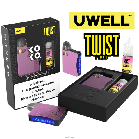UWELL Brunei - UWELL CALIBURN AK3 kit + pod a3s 0.8ohm (x2) + wap ayah 10ml garam 50mg crl: merah jambu/flv: limau punch merah jambu 50mg 4FHXX241
