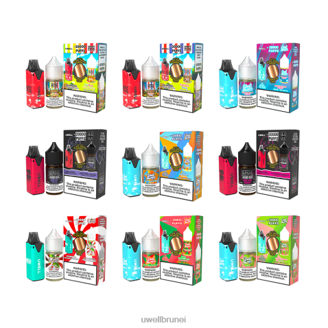 UWELL Disposable Pod - UWELL V6 alat pakai buang + jus daddy\'s vapor 30ml - collab bundle clr: kuning/flv: limau penumbuk merah jambu 50mg 4FHXX219