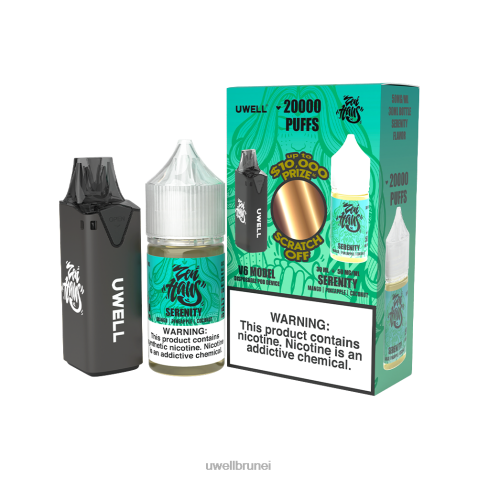 UWELL Online Shop - UWELL V6 alat pakai buang + jus daddy\'s vapor 30ml - collab bundle clr: biru/flv: strawberry tembikai masam 50mg 4FHXX204
